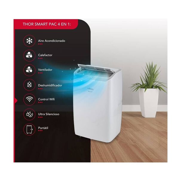 Aire Acondicionado Portatil Frio/calor Thor Smart Pac 4en1 Wifi 12000 Btu