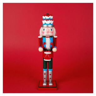 Cascanueces Navide&ntilde;o De Madera Sombrero De Pastel 25cm