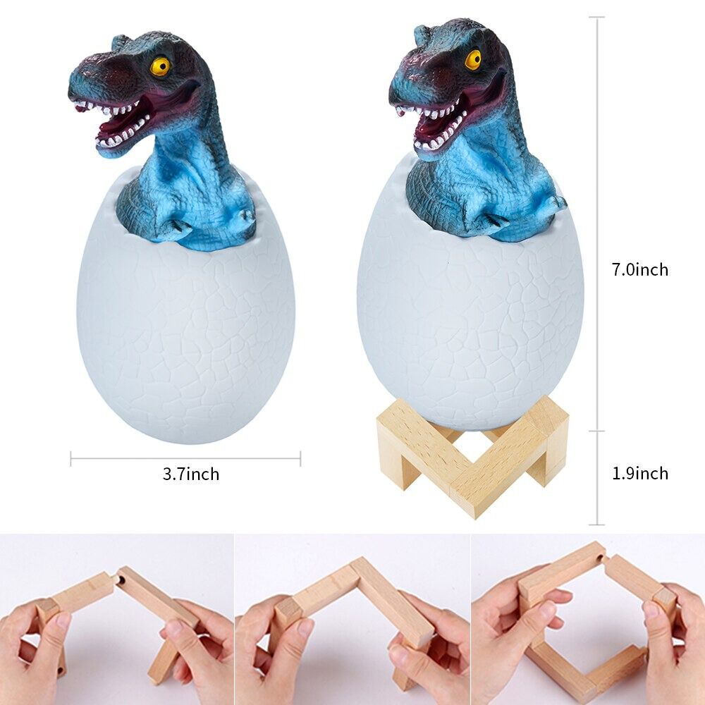 Lampara Dinosaurio Huevos Recargable Multicolor image number 3.0