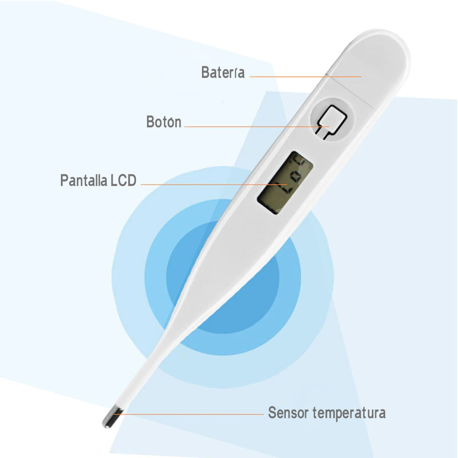 Termometro Digital Corporal Para Bebe Ni&ntilde;os Lcd Temperatura image number 2.0