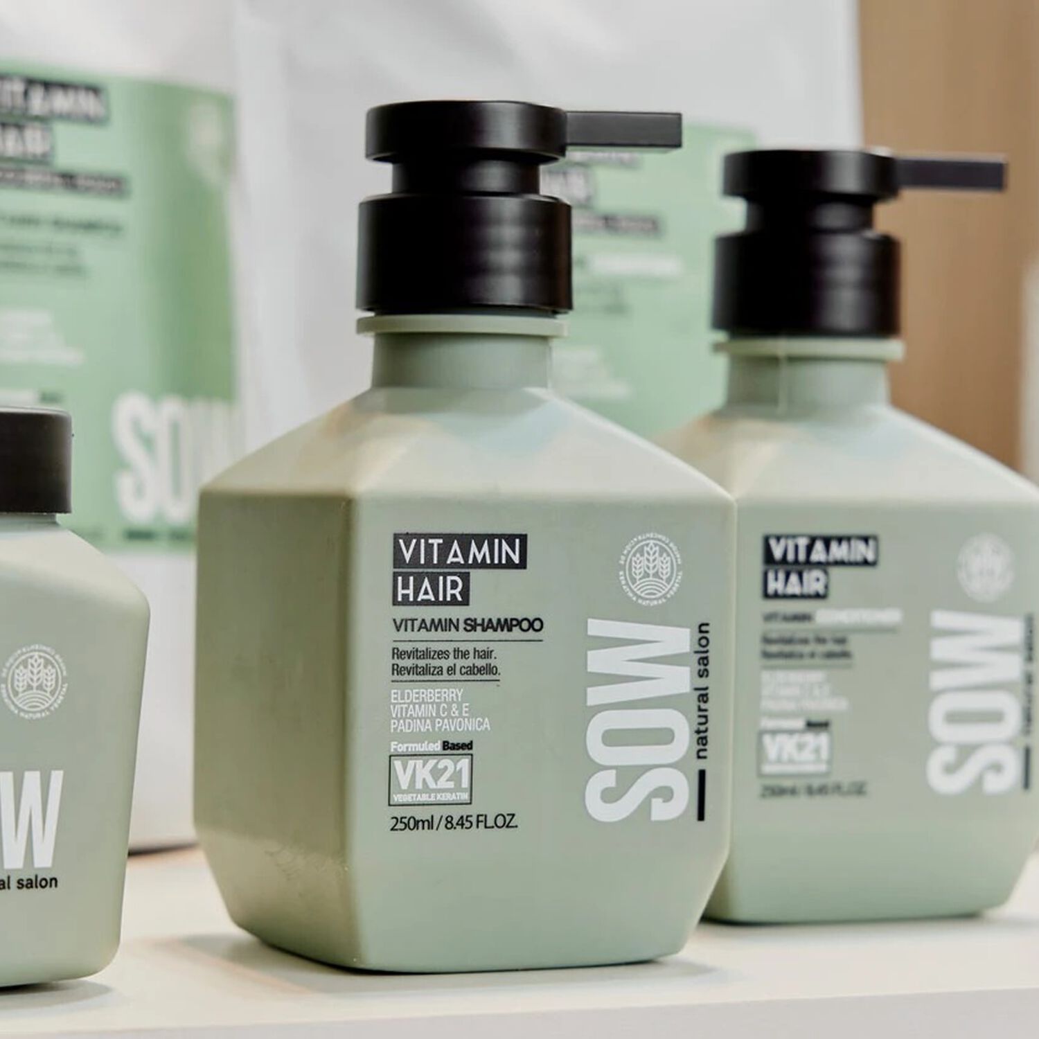 Sow Vitamin Hair Shampoo Vk21 Nutritivo Cabello Seco-da&ntilde;ado 250ml image number 4.0