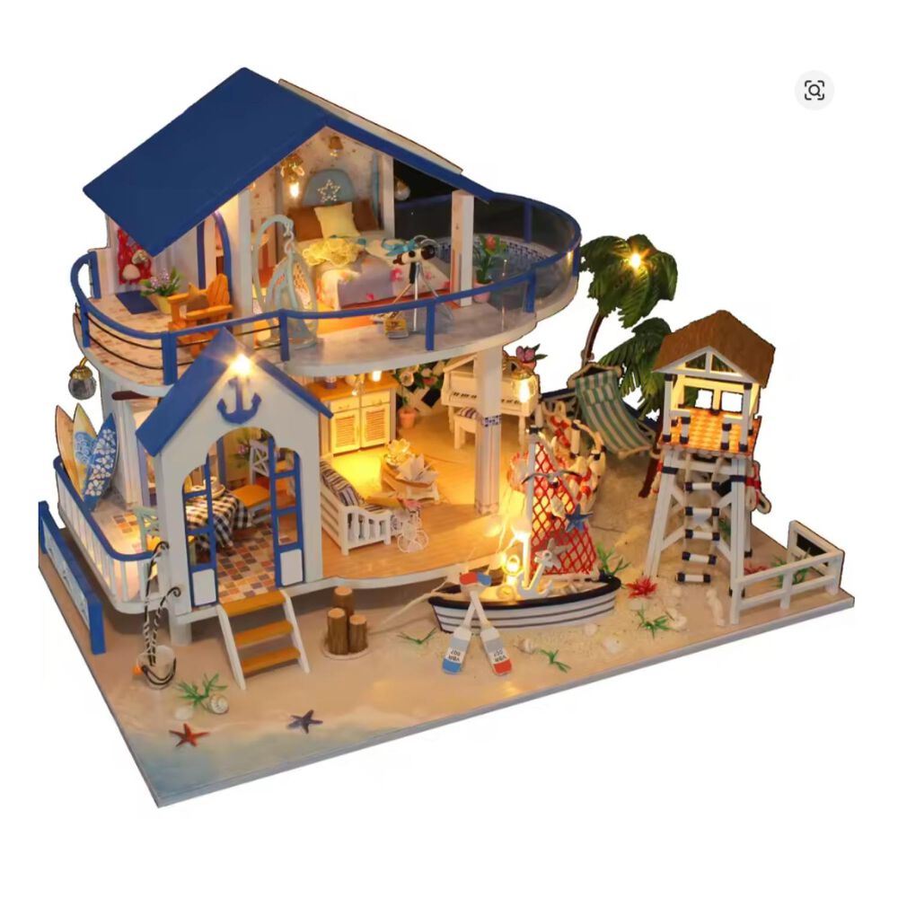 Juguete Casa De Playa De Mu&ntilde;ecas Rompecabezas 3d Infantil image number 0.0