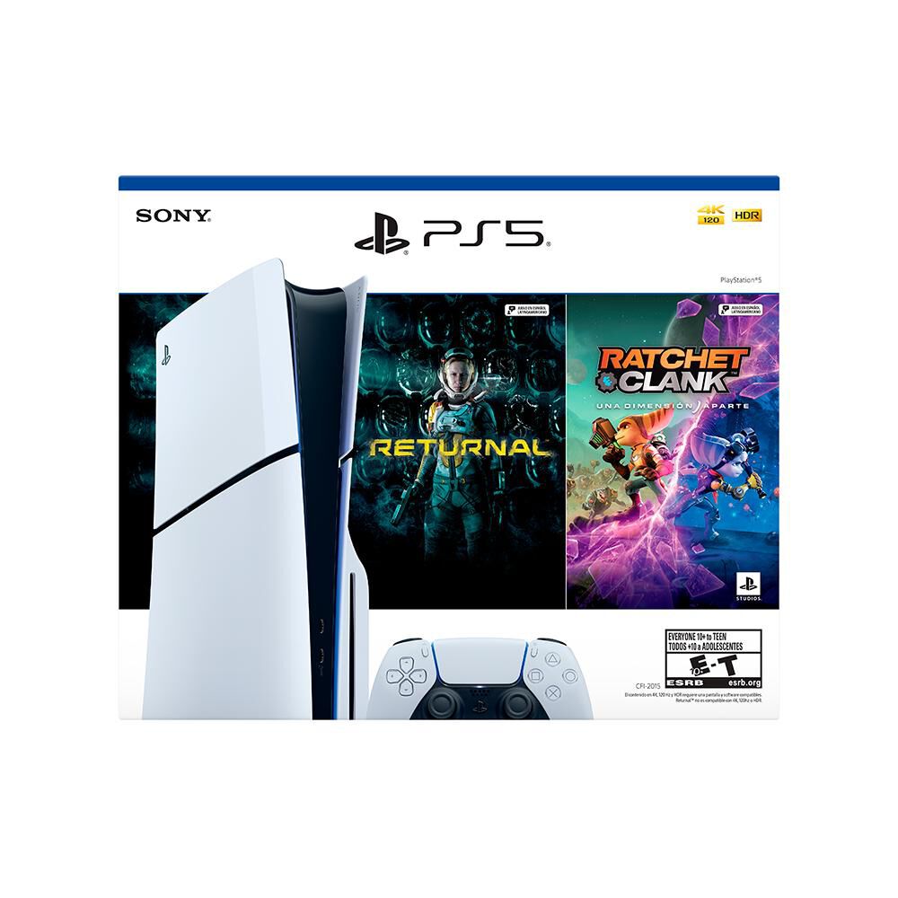 Consola PS5 Sony Slim Disco + Juego Returnal + Juego Ratchet & Clank image number 1.0