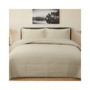 Quilt Andes Stripes Beige 2 Plazas