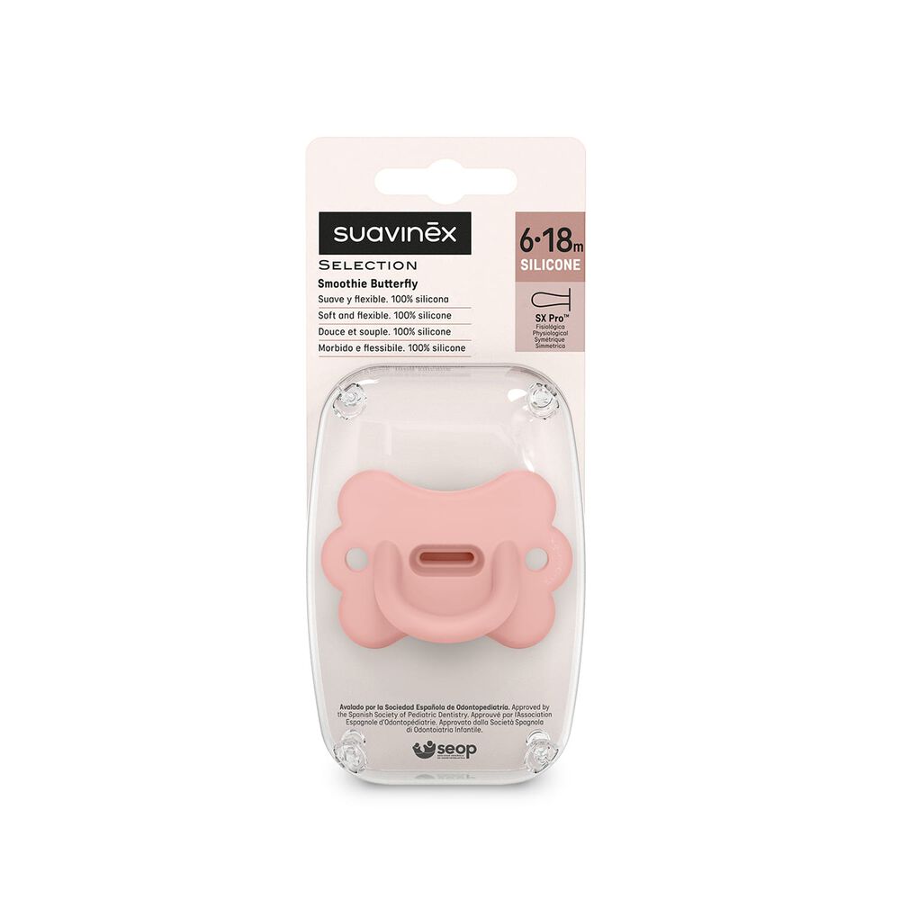 Chupete Todosilicona Fisiol&oacute;gico 6/18m Butterfly Rosa image number 2.0