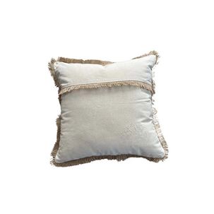 Pack De 02 Fundas De Cojin Con Detalles En Yute 45x45 Cm M05