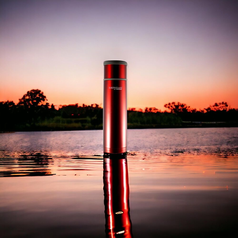 Termo Premium De Acero Inoxidable 1l Rojo Metalizado 12h/24h image number 0.0