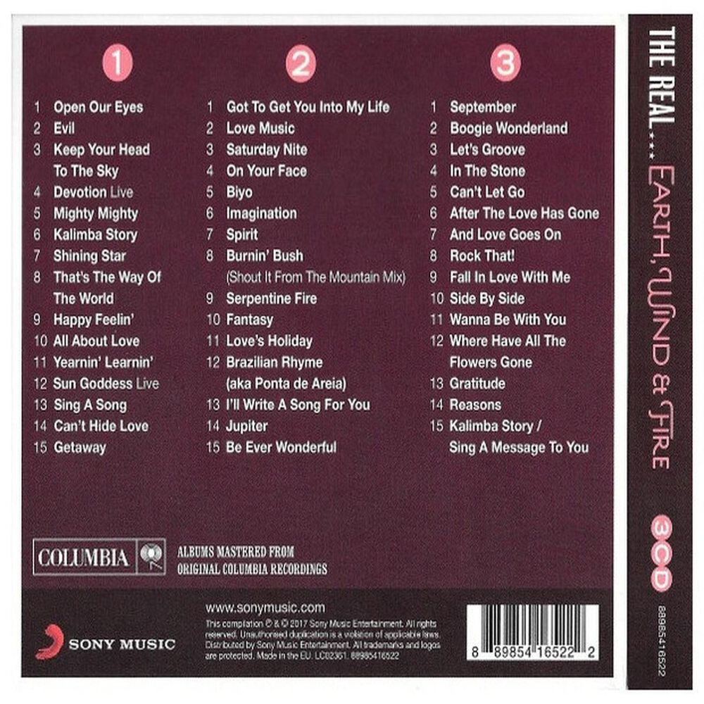 Earth, Wind & Fire - The Real Earth, Wind & Fire (3cd) | Cd image number 1.0