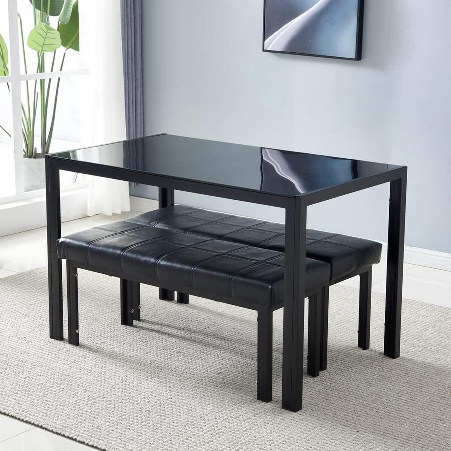 Mesa De Comedor Vidrio Negro 120x80x75cm image number 1.0