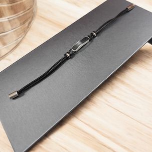 Pulsera De Hombre Cat J001b10112 Plateado-negro