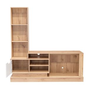 Centro De Entretenimiento Tv 55" Caf&eacute; Claro 181.4x177.7x43.1 Cm