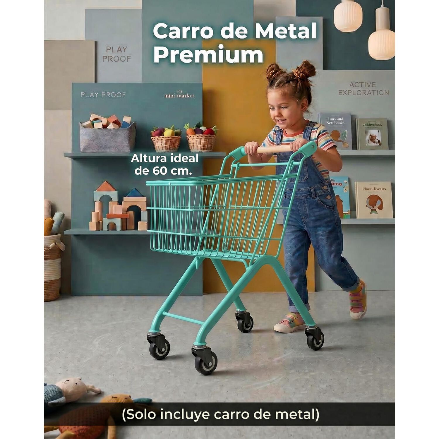 Carro De Supermercado Infantil De Metal Juguete image number 28.0