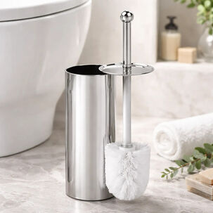 Escobilla Hisopo De Ba&ntilde;o Limpia Wc Marca Taumm Color Cromo