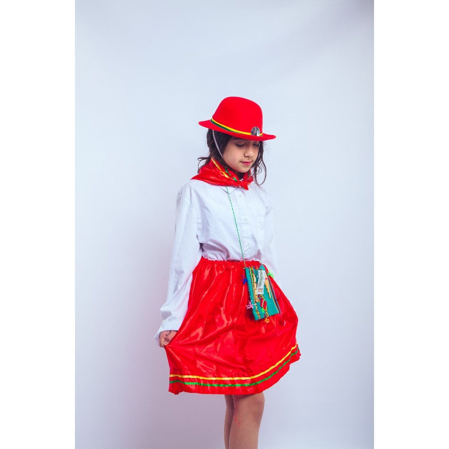 Traje Trote Nortino Completo Falda Y Punta Baile Para Ni&ntilde;a image number 1.0