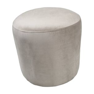 Pouf Redondo Felpa Beige