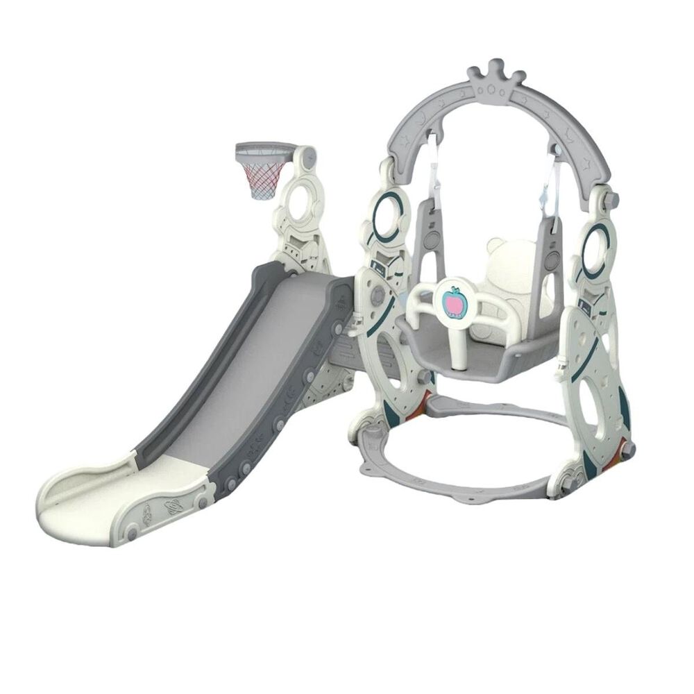 Resbal&iacute;n Columpio 3 En 1 Lubabycas Gris image number 0.0