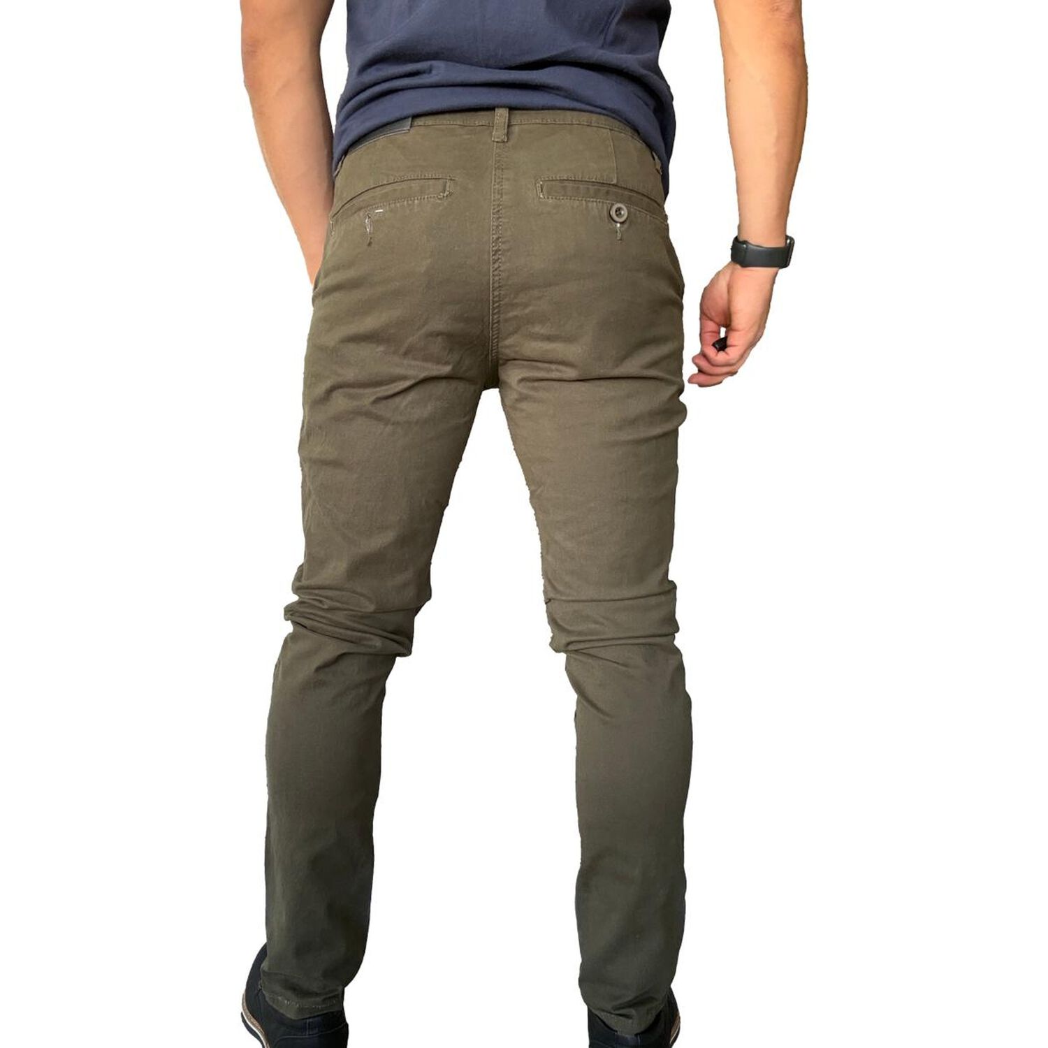 Pantal&oacute;n Elasticado Slim Fit Gabardina Hombre image number 5.0