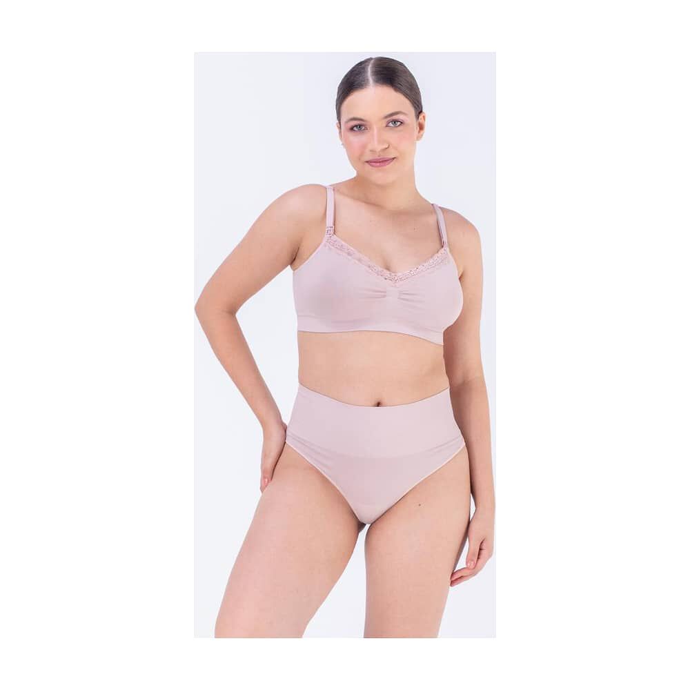 Sost&eacute;n Lactancia Sin Costuras Tira Encaje - Palo Rosa image number 1.0