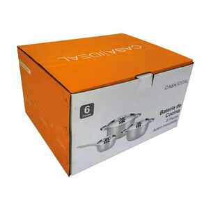 Batería De Cocina Casaideal Acero Inoxidable / 6 Piezas