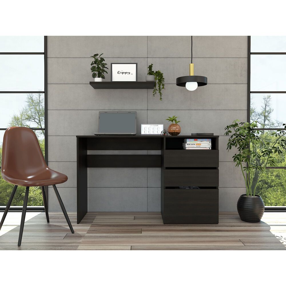 Escritorio 3 Cajones Fm-049n - Negro image number 6.0