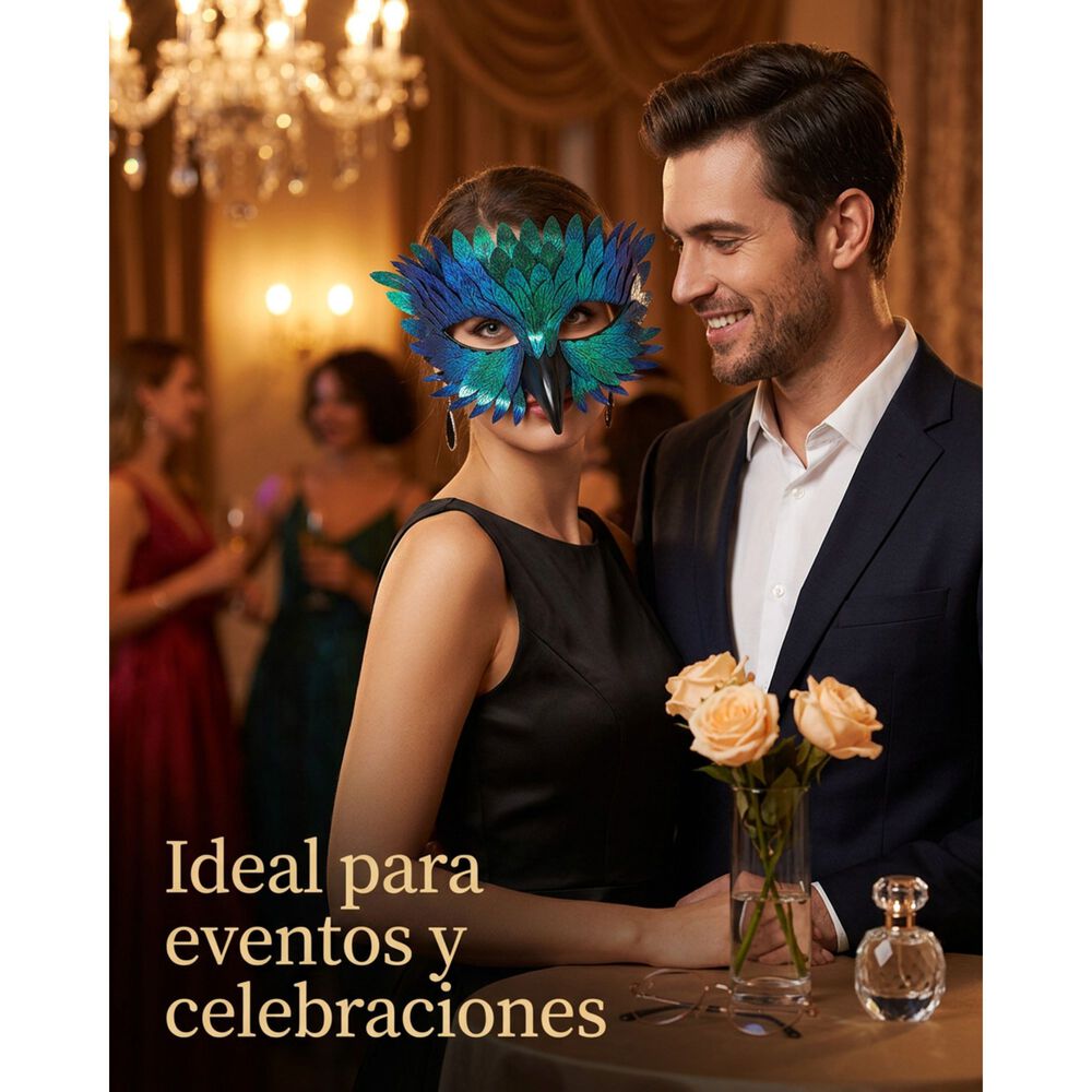 M&aacute;scara Pajaro Ave Plumas Carnaval Veneciano Para Disfraz image number 25.0
