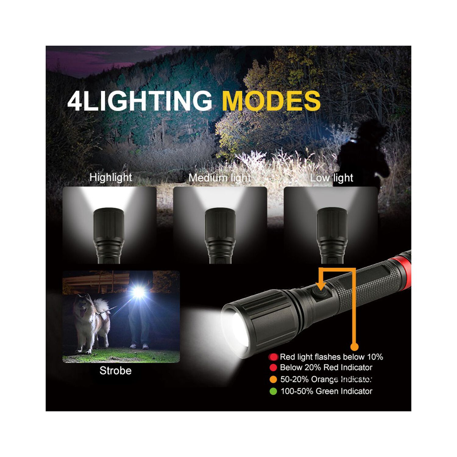 Linterna Led T&aacute;ctica Dual Power 5000 Lm image number 7.0