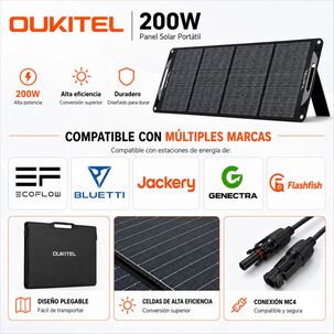 Panel Solar Port&aacute;til Oukitel 200w | Eficiencia 24.8% E Ip68