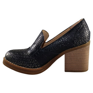 Botin Alto Croco Scales Negro