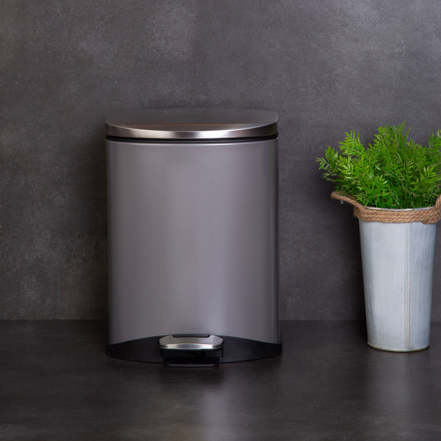 Basurero Eko Soft Grey 6lt image number 3.0