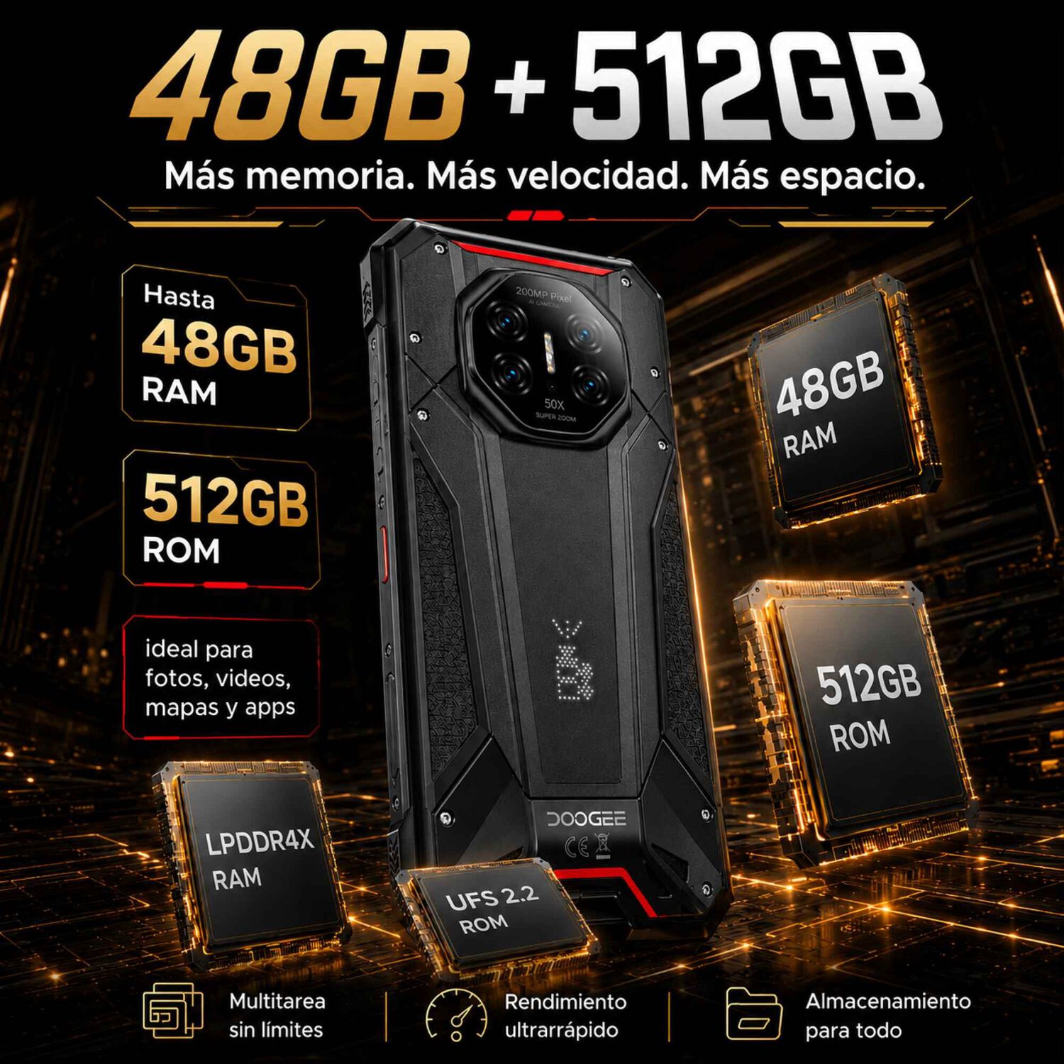 Doogee S300 Pro | Tel&eacute;fono Rugged 5g 11000mah Y C&aacute;mara 200mp image number 6.0