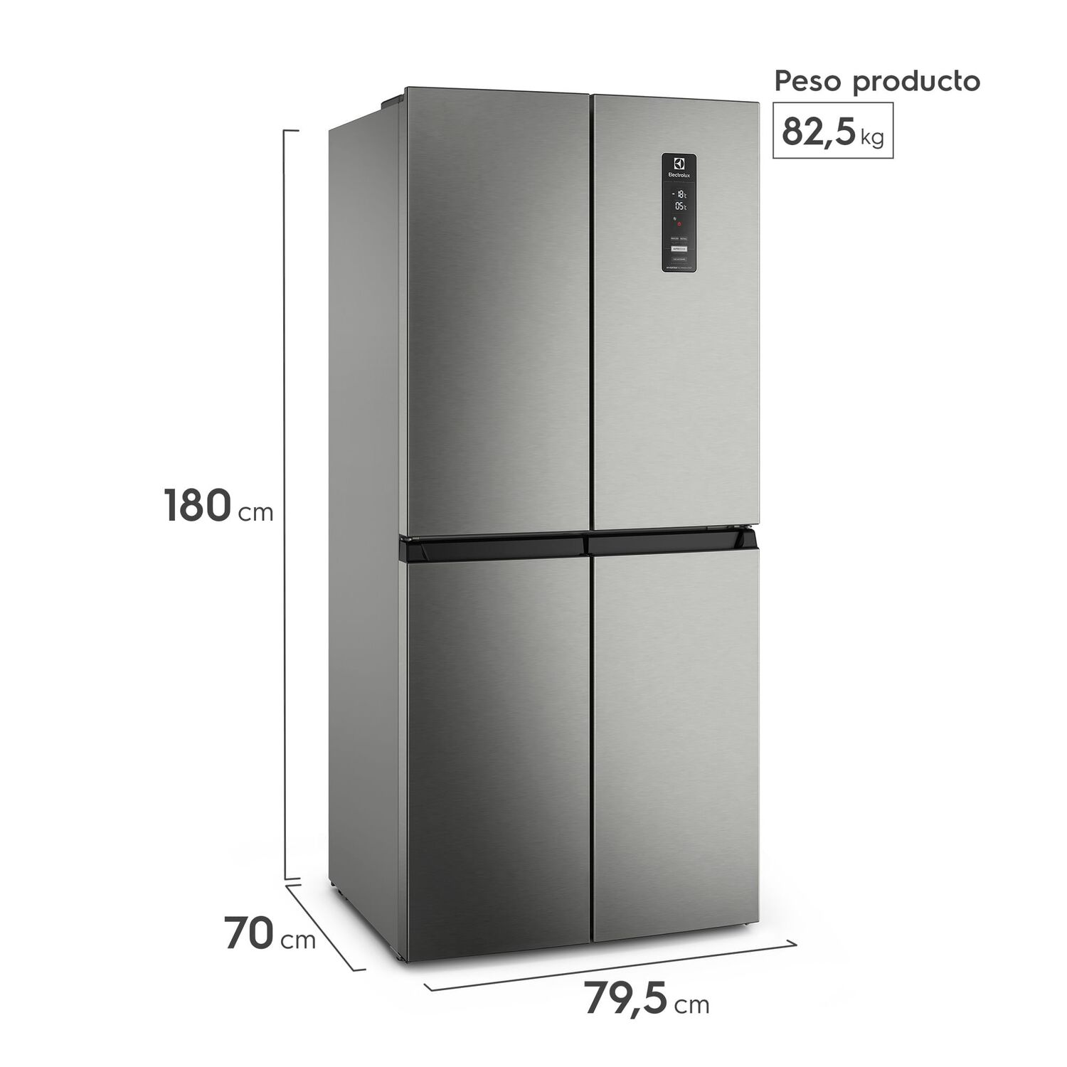 Refrigerador 420l No Frost Multidoor Inverter Dq79su Inox image number 2.0