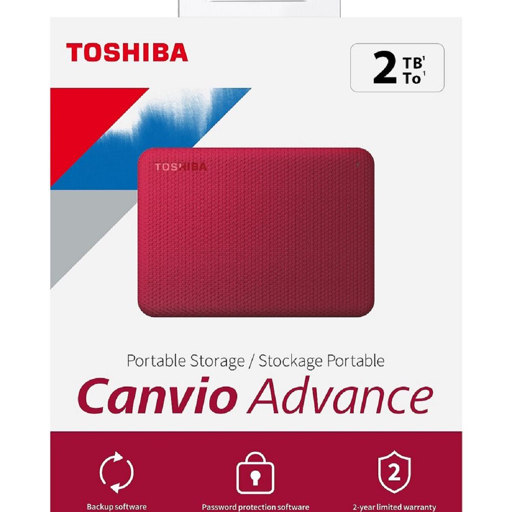 Disco Duro Externo Toshiba 2tb Canvio Advance Rojo image number 3.0