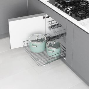 Cesta Extensible Con Guia Tandem Blum 40 Cm Starax Antracita