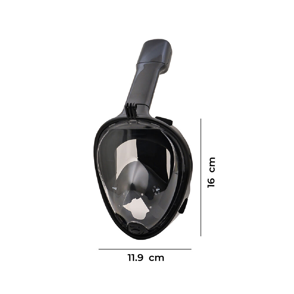 Mascara Snorkel Gopro Fullface Buceo Sm Negra Sportime image number 0.0