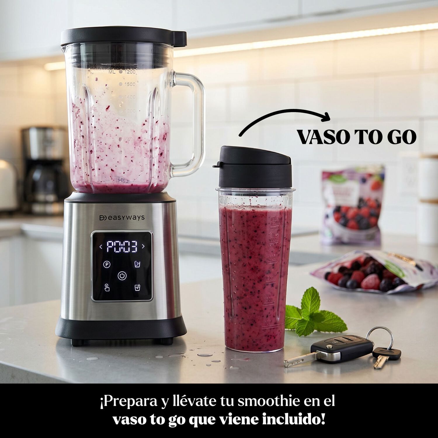 Licuadora Powerblend 1,8 Litros Easyways + Vaso To Go image number 4.0