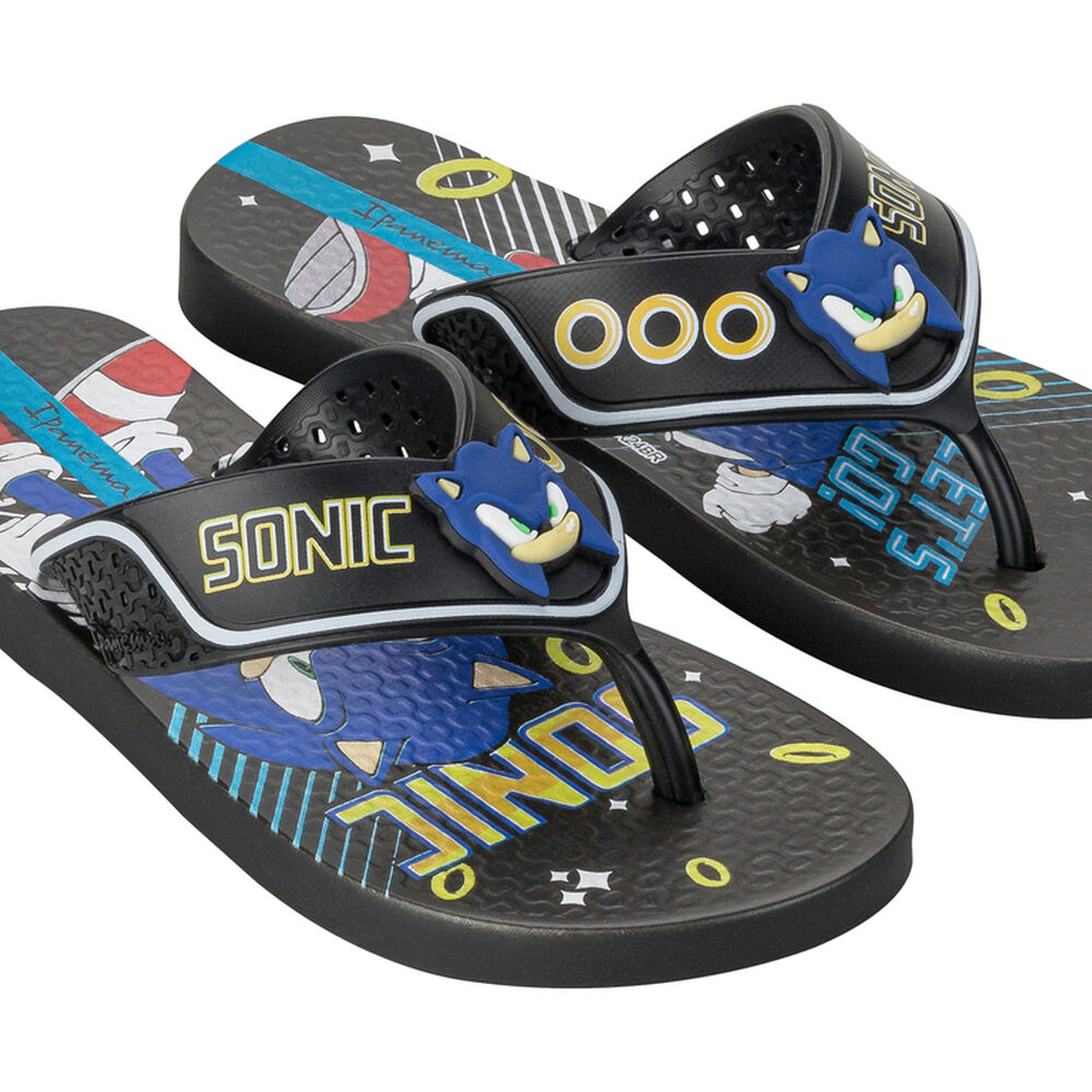 Sandalia Infantil Negro Sonic Game Ipanema image number 1.0