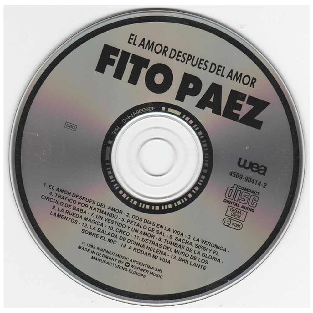 Fito Paez - El Amor Despues Del Amor (digipack) | Cd image number 2.0