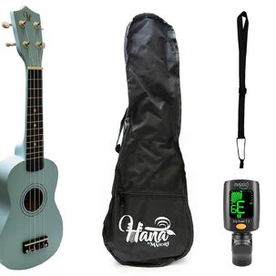 Full Pack Ukelele Sopr.hana Azul+afinador Clip+strap Allegro