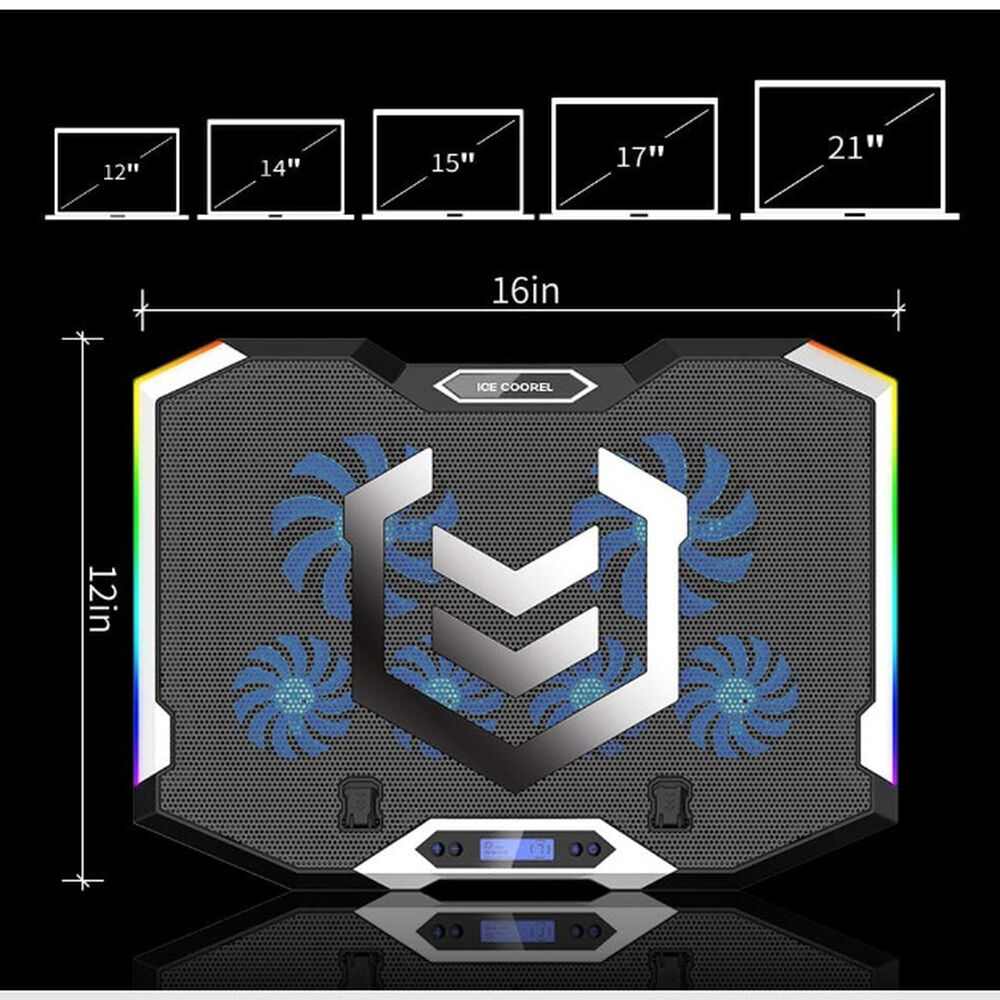 Base Ventilador Notebook Enfriador 6 Vent Rgb 14-17 Pulgadas image number 7.0