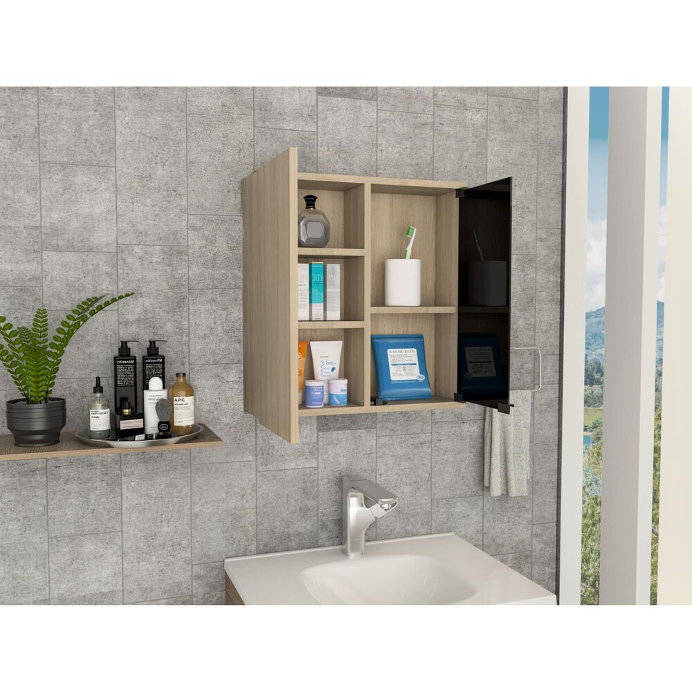 Mueble De Baño Botiquin 53.7x50x16.5 Cm Café Claro image number 5.0