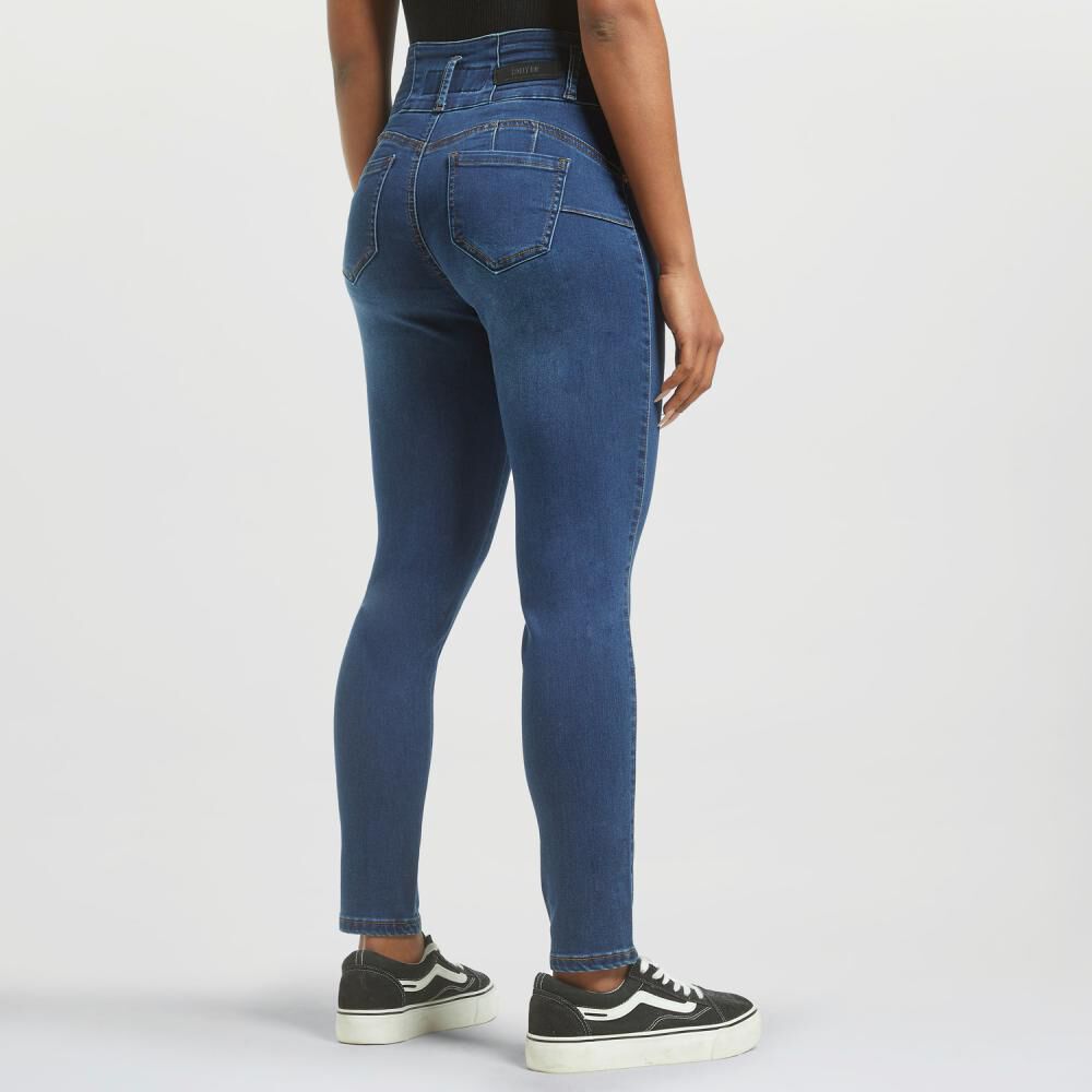 Jeans Regular Pretina Alta Push Up Mujer Rolly Go image number 3.0