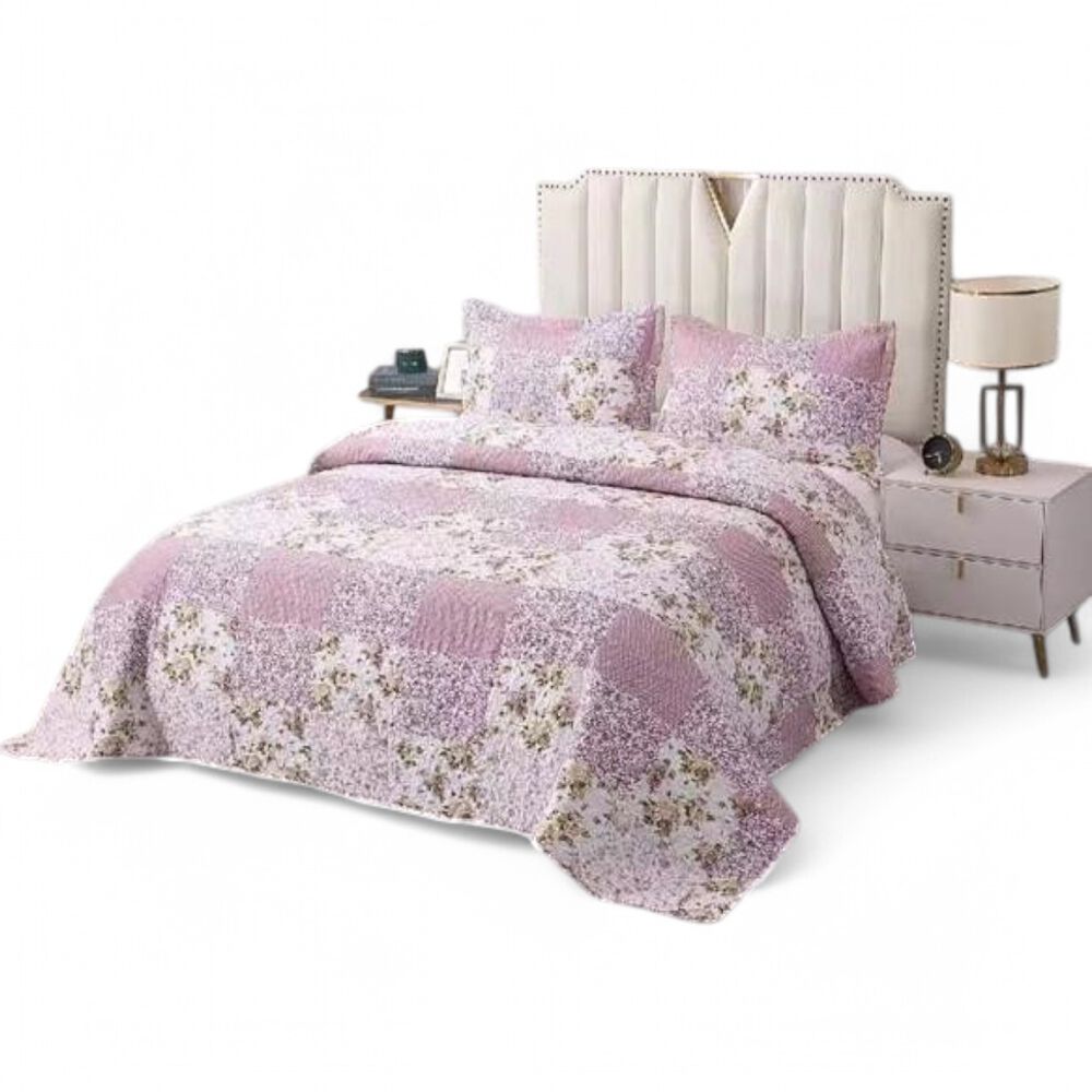 Cubrecama De Verano 2 Plazas Quilt + 2 Fundas De Almohada Cobertor Delgado Qvr2-97 image number 0.0