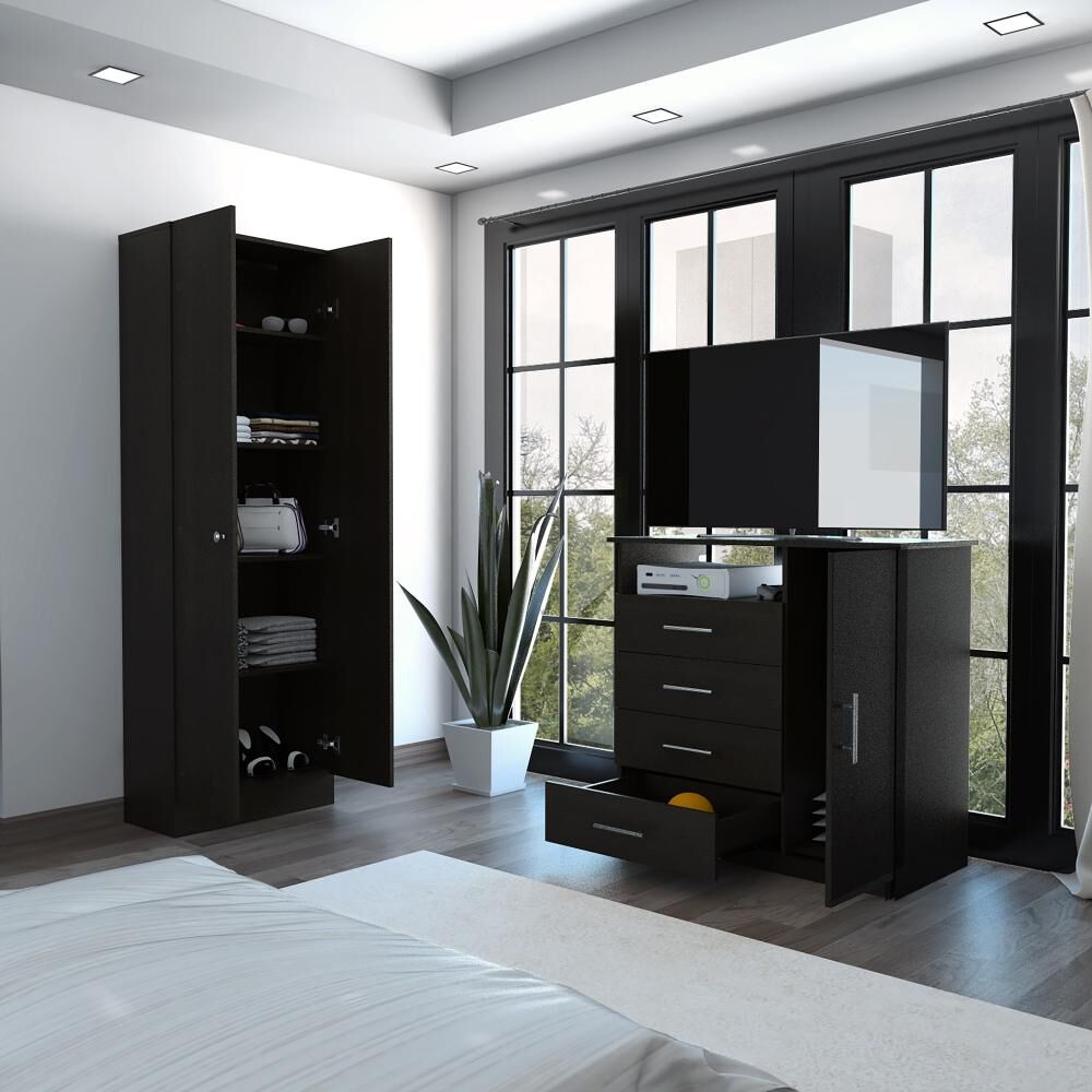 Combo Closet 2 Puertas + Comoda 4 Cajones 1 Puerta Dreams Wengue image number 2.0