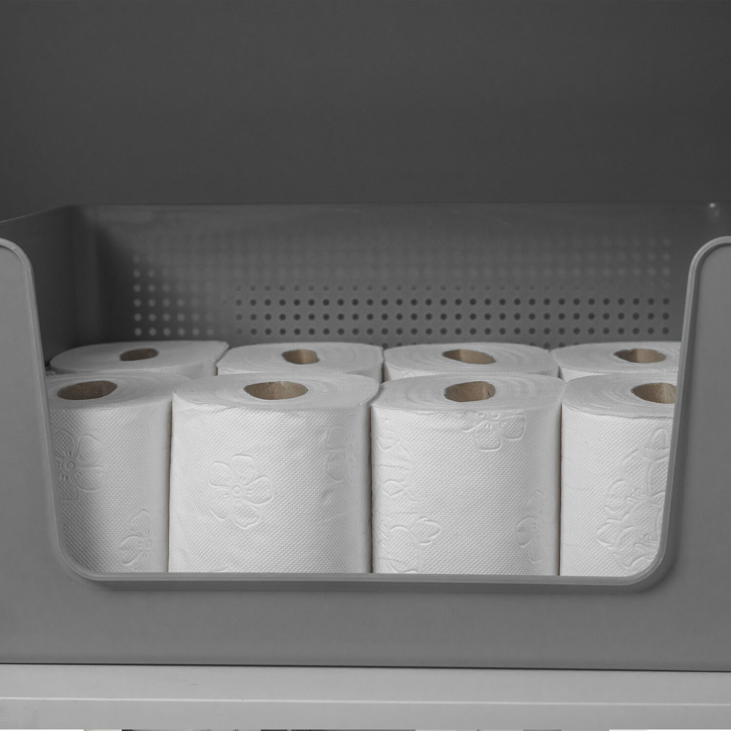 Canasto Organizador Con Apertura Frontal 16 Litros Flow Blanco image number 5.0