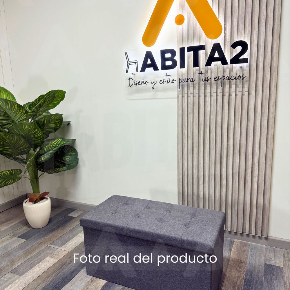 Banqueta Pouf Lino Gris image number 2.0