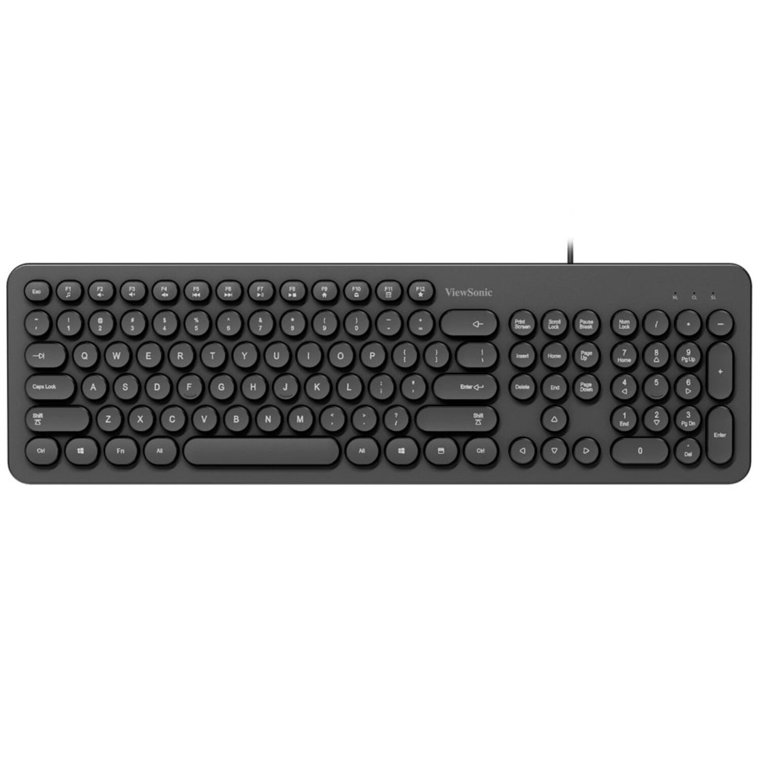 Teclado Pc Usb Teclas Redondas Viewsonic Ku334 - Ps image number 0.0