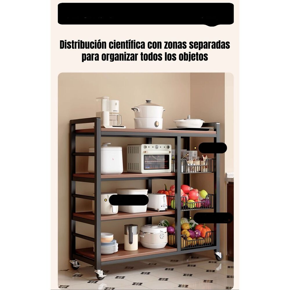 Estantes Organizador Repisa Cocina 4 Niveles 80cm image number 4.0