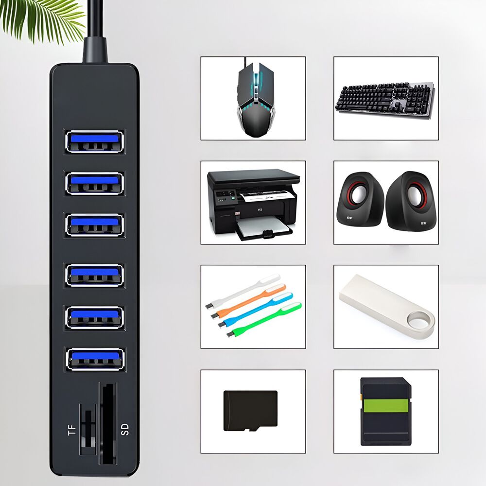 Hub 6 Entradas Usb Y Tarjeta Sd image number 2.0