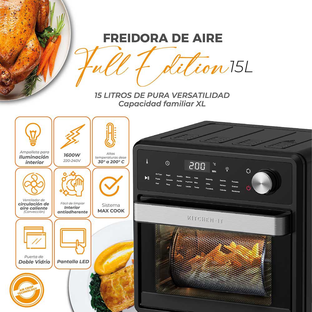 Horno Freidora De Aire Full Edition 24 En 1 - 15l image number 3.0