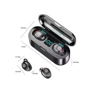 Audifonos Bluetooth Recargables Tws In Ear Manos Libres Aks-t20 Negro